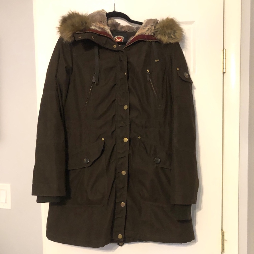 Winter coat with fur hood and fur lining